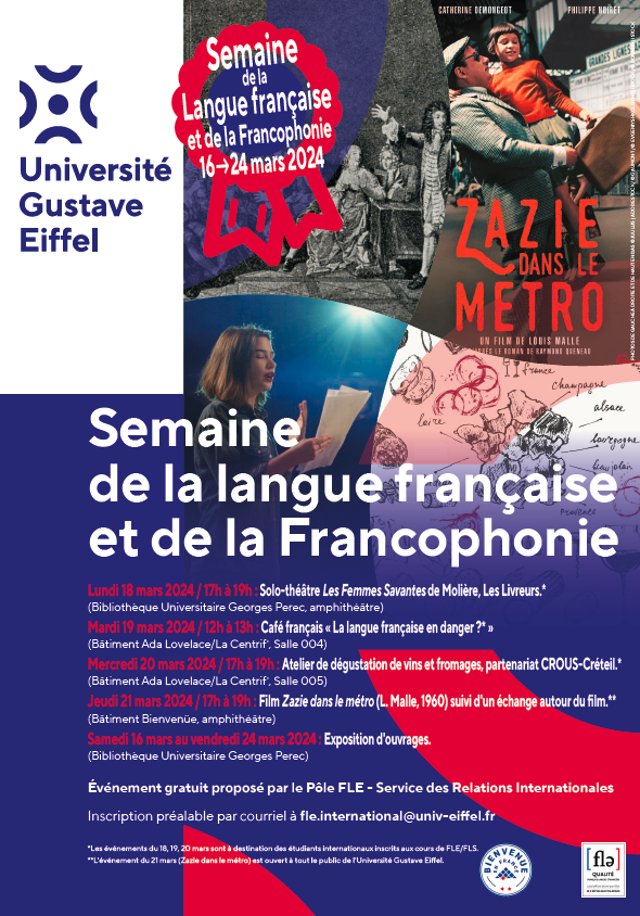 Cours de Français Langue Etrangère (FLE) / Français Langue Seconde (FLS)